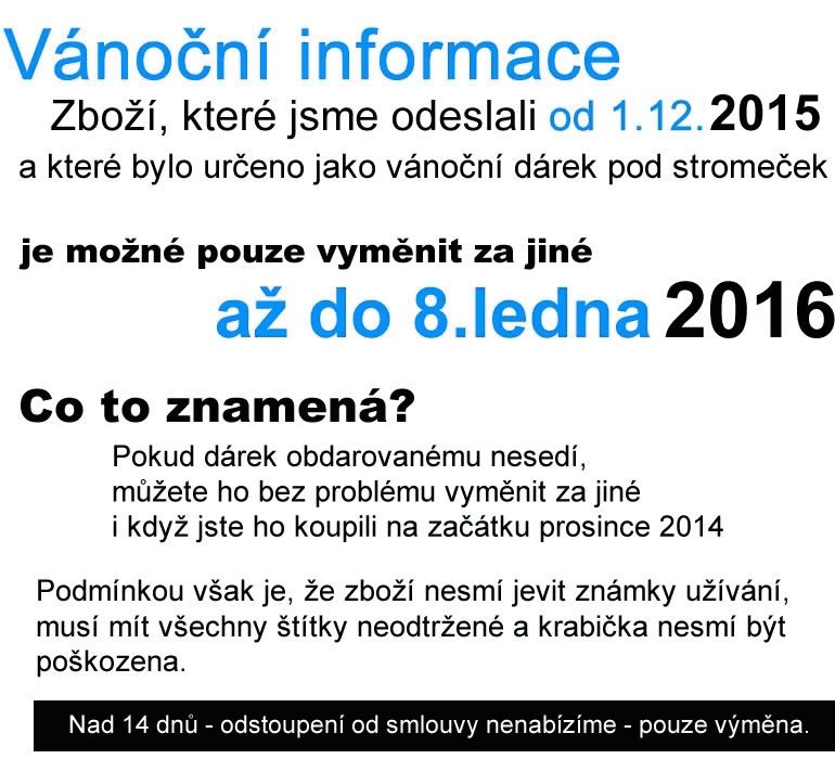 VÁNOČNÍ INFORMACE
