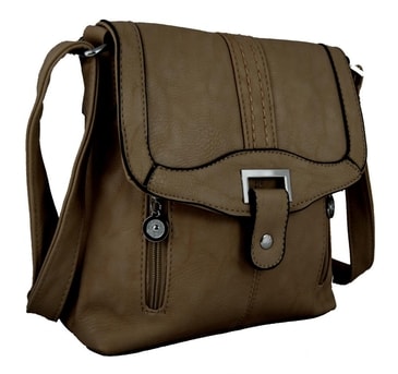 Menší crossbody dámská kabelka 318 přírodní hnědá