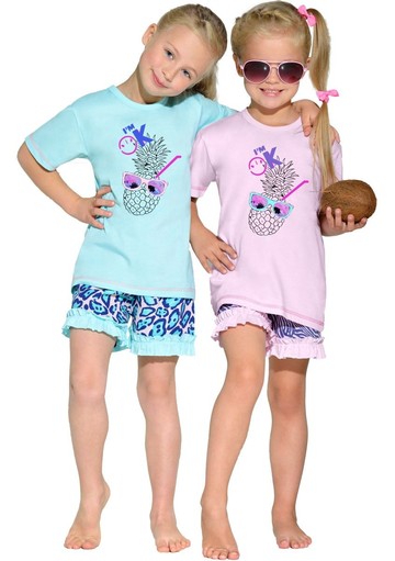 Dětské pyžamo s obrázkem ananasu a kraťasy Pyžama dívčí